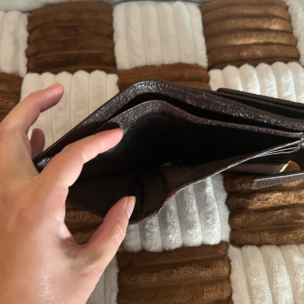 Gucci Brown Monogram Double Snap Compact Wallet - image 8